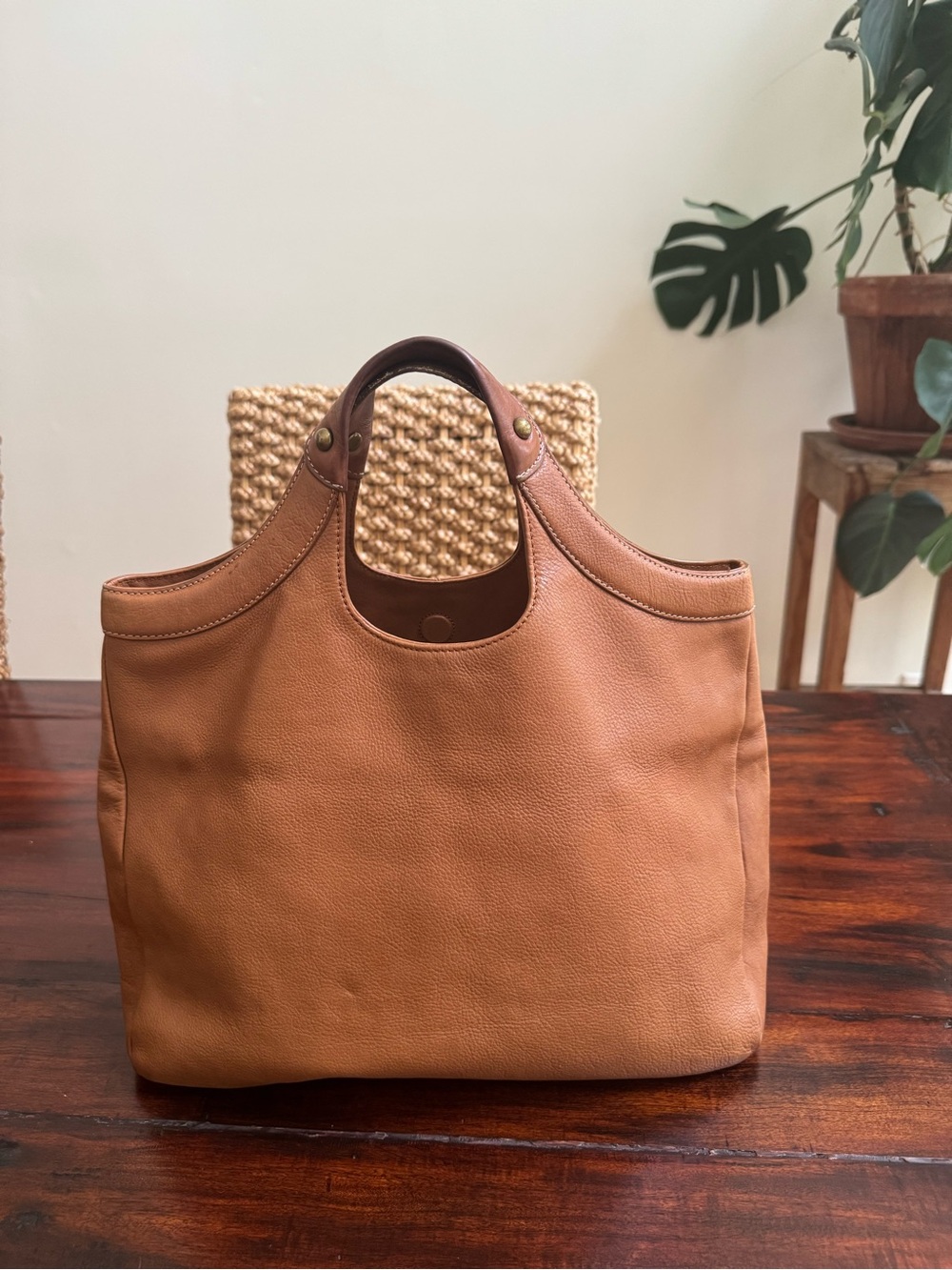 Hobo International Double Strap Camel Brown Leather Bag